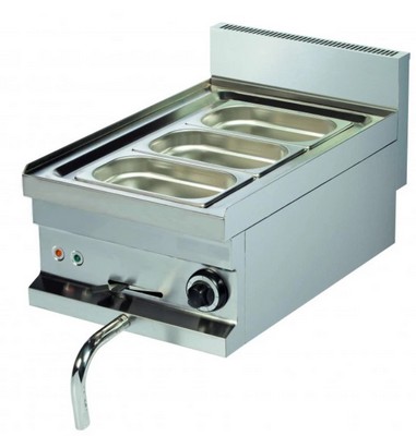 Chauffe-sauce Triple Bain-marie 240W - Inox Avec 3 Bouteilles 700ml - Thermostat Réglable Pour Pro Et Maison - 4